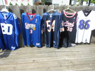 AUTHENTIC LICENSED LOT OF GENTLY USED MIXED SPORTS JERSEYS FOOTBALL 