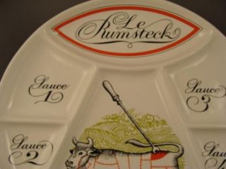 FRENCH PORCELAINE DAUTEUIL RUMSTECK STEAK PLATE