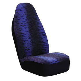 Auto Expressions Purple & Blue Tiger Bucket Seat Cover