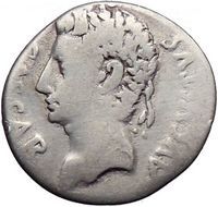 Augustus 17BC Julius Caesar Comet Genuine Authentic Ancient Silver 