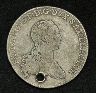 1768 Saxony, Frederick Augustus III. Silver 2/3 Thaler Coin. VF 