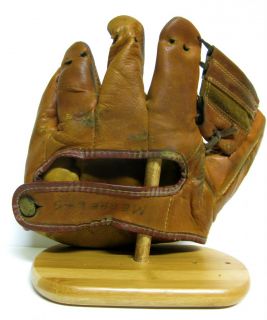 Antique 1940s JC Higgins Nellie Fox Vintage Baseball Glove HOF