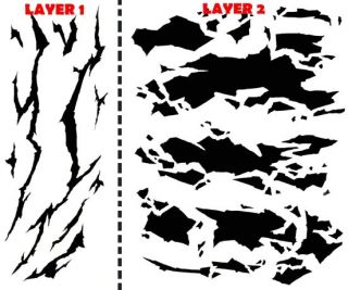 Winter Camouflage Airbrush Stencil Air Brush Template