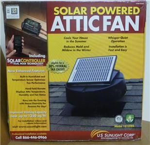 Sunlight Solar Attic Fan Model 1010TR HW Ventilates Up to 1 350 Sq 