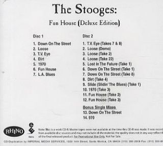 CENT CD Iggy & The Stooges The Stooges DELUXE RHINO PROMO ACETATE 