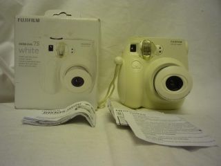   Mini 7S White Instant Film Camera Electronic Shutter Auto Flash