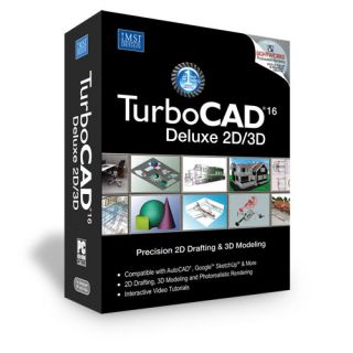 TurboCAD Deluxe 16 CAD Design w Free 2D Training Turbo