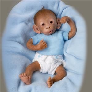 Ashton Drake So Truly Real Bobo Lifelike Baby Monkey Doll