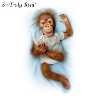Ashton Drake So Truly Real Lifelike Orangutan Baby Doll Baby Maha