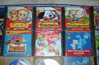 19 CDROM Lot Jump Start Infant Toddler Kindergarten Disney Sesame 