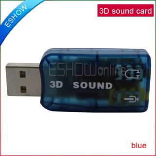 1202 USB 3D Audio Sound Card Microphone Adapter