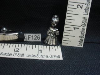 Young Old Fashioned Girl Reading Book 1  Figurine Woman Female Pewter 