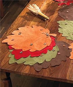 Harvest Holiday Fall Table Decor Placemats Runner