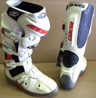 AXO Prime Boots Off Road Dirtbike Motocross White 11100 00 090 Size 9
