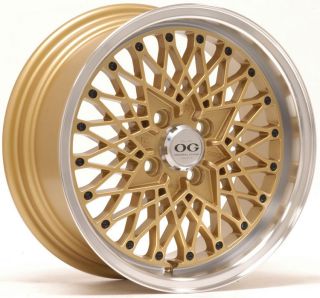 15x7 Axis OG San Gold Wheel Rim s 4x100 4 100 15 7