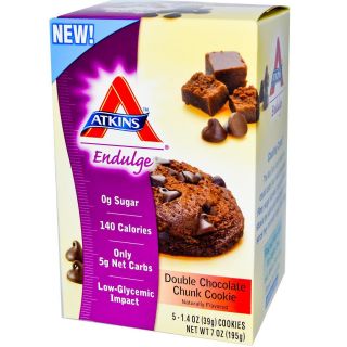 Atkins Endulge Cookies Double Chocolate Chunk 5 Packets