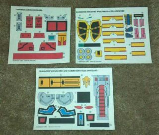 RARE Mighty Morphin Power Rangers DELUXE MEGAZORD Stickers Decals 1993 