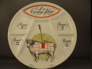 French Porcelaine DAuteuil Le Contre Filet Steak Plate