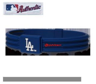 Phiten Dodgers Authentic Collection Titanium S Type Bracelet