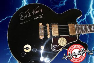 King Autographed Signed Gibson Epiphone Lucille Guitar PSA UACC RD 