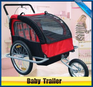 Aosom 2in1 Double Baby Bicycle Bike Trailer Stroller