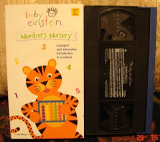 Baby Einstein Vhs NUMBERS NURSERY Educational Playful Intro to Numbers 