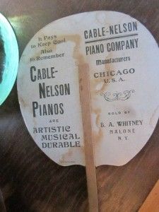   Hand Fan Cable Nelson Piano Co Chicago Sun Bonnet Baby