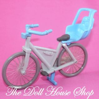 Blue Bicycle Bike Baby Doll Seat Boy Fisher Price Loving Family Dream 