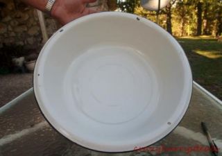   Enamelware Dish Pan Bash Basin Baby Tub 16 x 5 Deep