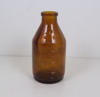   Baby Milk Bottle Dark Amber Brown Glass 4 oz Medicine Bottle