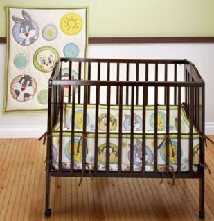 Baby Looney Tunes Portable Crib Bedding 3 Piece Set