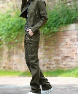 New Ladies Womens Camouflage Cargo Jeans Combat Trousers Army Military 