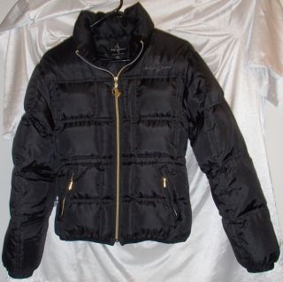 Baby Phat Black Down Winter Coat Jacket Womens s Puffer