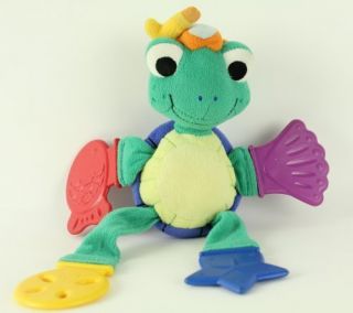 Baby Einstein Plush Frog Tug Teether Stuffed Baby Toy Animal