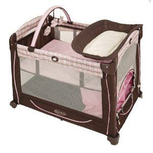 GRACO ELEMENT PACK N PLAY ERIN PINK/ BROWN 100% OF PROCEEDS GO TO 