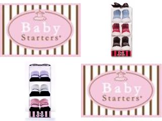 Baby Starters 3 Pairs Infant Socks Booties Boy Girl 0 6