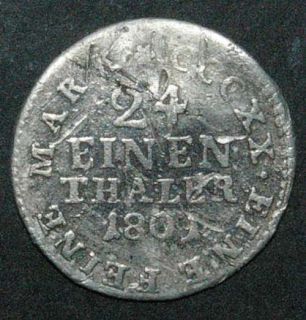 Sachsen   Friedrich August III   1/24 Taler 1801   silver coin