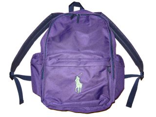 Polo Ralph Lauren Purple Green Big Pony Backpack Campus  School 
