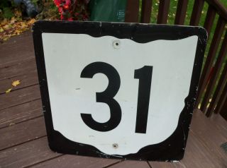 Sign State Route 31 Ohio Shape Kenton Authentic Metal Street Road 24 