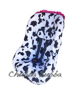   Ruffle Minky Baby Car Seat Cover Universal Fit Most Infant Seat