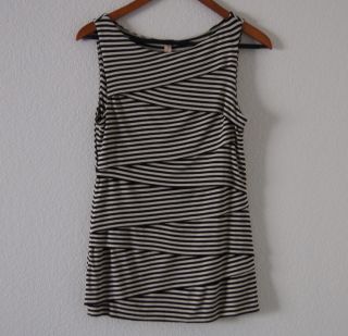 Bailey 44 Anthropologie Tank with Striped Tiers Size M