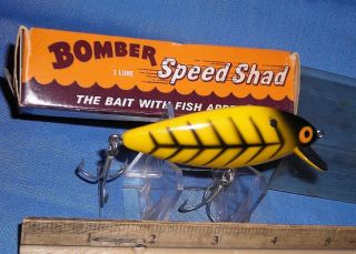 Rare Antique Bomber Bait Tackle Fishing Lure Tackle TUFF SPEED SHAD in 