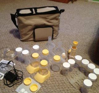 Medela Advanced Double Breast Pump with Bag, Power Pack And Extras