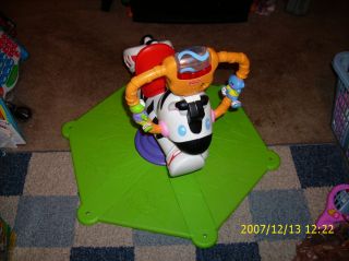 Fisher Price Go Baby Go Bounce and Spin Zebra Excellent Condition