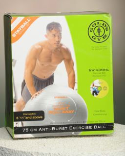 Golds Gym 75 cm Anti Burst Exercise Ball with DVD