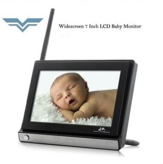   Control 7 Wide Screen LCD Display Baby Monitor 4 Camera Ports