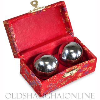 Baoding Balls Chinese Health Exercise Stress Relief Chrome Color 3 