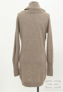 Autumn Cashmere Tan Cashmere Cowl Neck Tunic Sweater Size Small