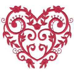 Brother Babylock Embroidery Machine Card Satin Hearts
