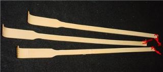 lot of 3 wooden bamboo back scratchers 18 long new